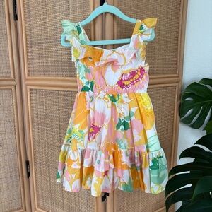 Janie and Jack Floral Dress in Yellow and Pink Size: 3T| Spring Dress, Easter